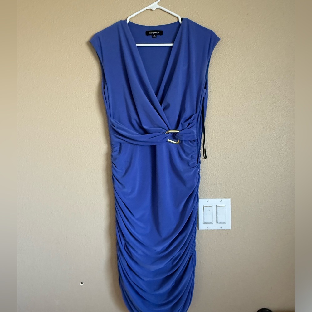 Nine West Periwinkle Draped Dress